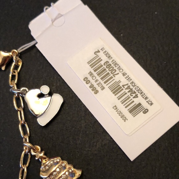 Alex + Ani Shiny Gold Tone Holiday Cheer Multi Charm Bracelet 7 Charms NWT - Picture 10 of 12
